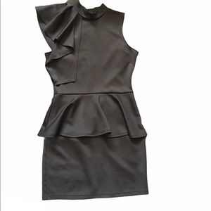 The Vintage Shop Classic black peplum dress Large